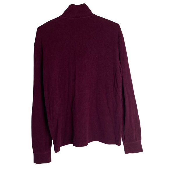 Vintage 90s Polo Ralph Lauren Estate Rib Polo Sweater Mens M Shirt Burgundy - Picture 4 of 7